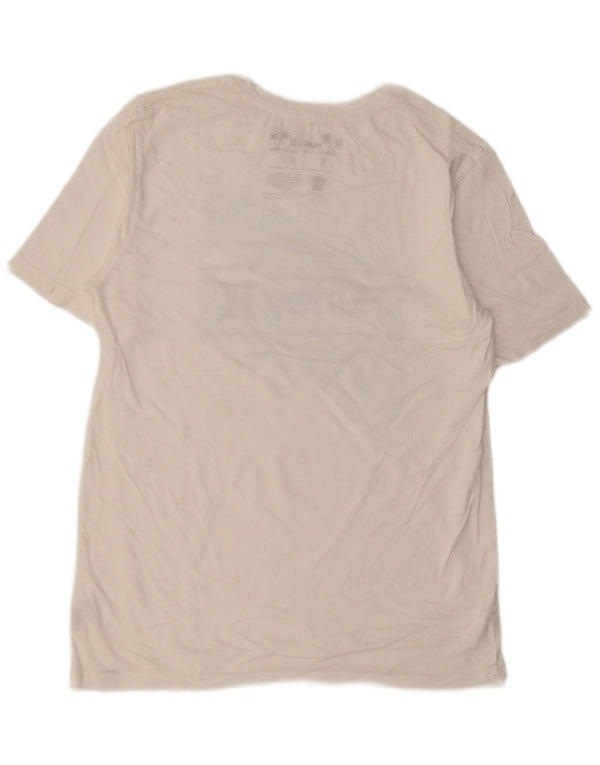 Hurley Mens Graphic T-Shirt Top Small White Cotton