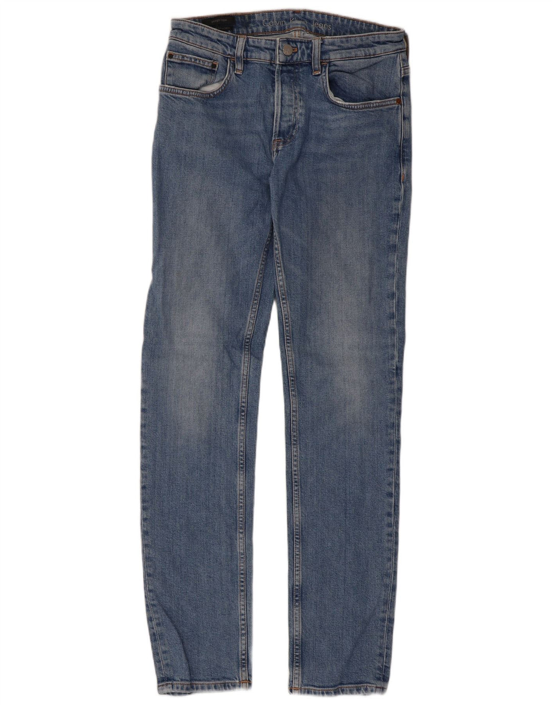 Calvin Klein Mens Slim Jeans W30 L32 Blue Cotton