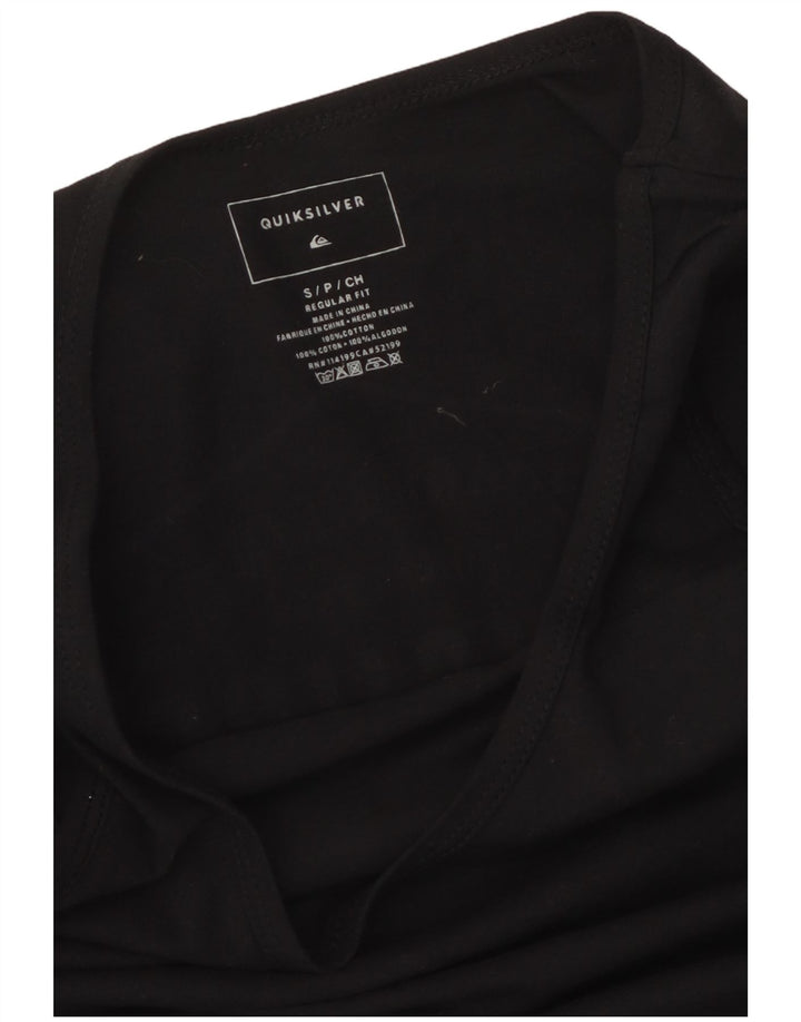 Quiksilver Mens Graphic Vest Top Small Black Cotton