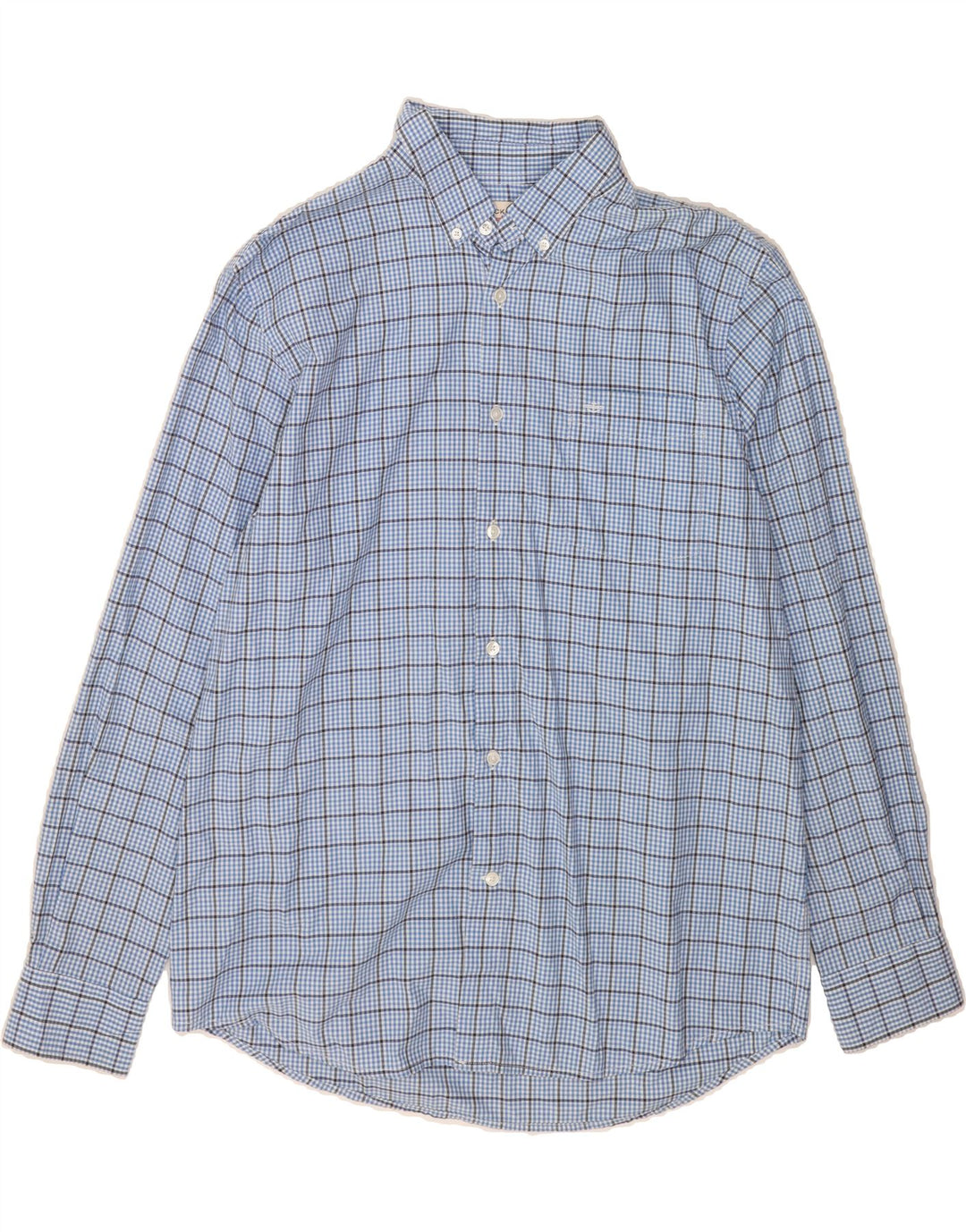 DOCKERS Mens Shirt Large Blue Check Cotton Vintage Dockers and Second-Hand Dockers from Messina Hembry 