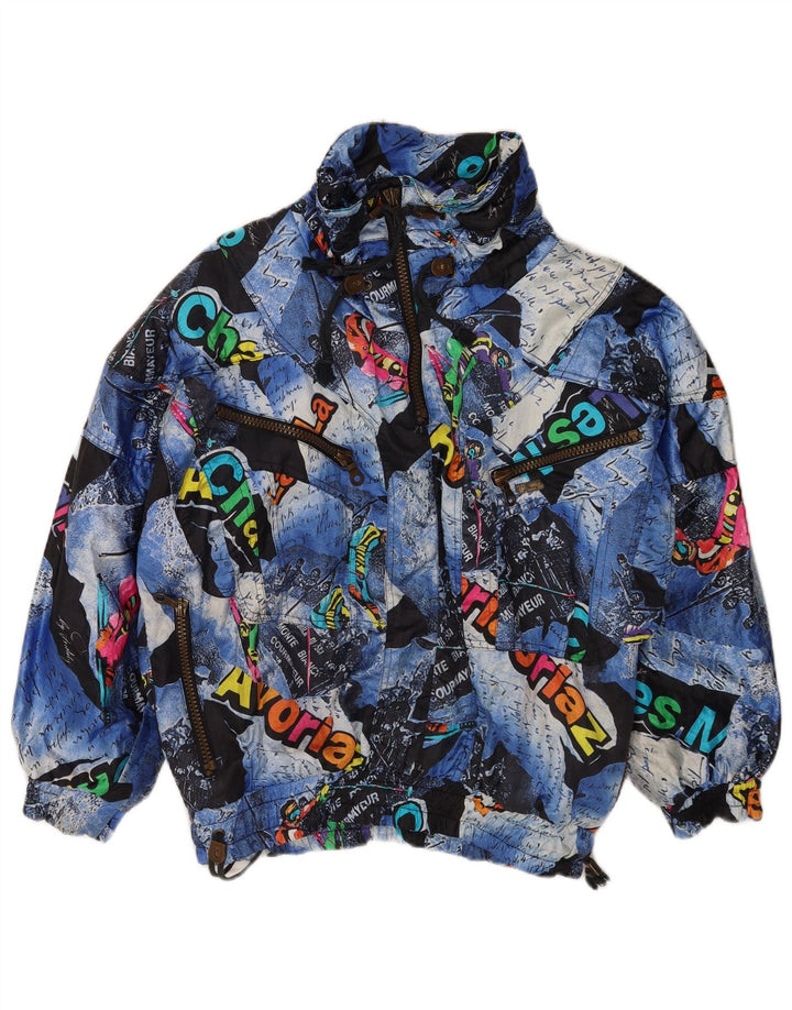 Numero Uno Womens Oversized Graphic Pullover Ski Jacket IT 40 Small Blue