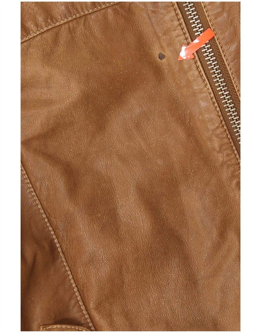 Trussardi Jeans Mens Leather Jacket UK 38 Medium Brown Leather