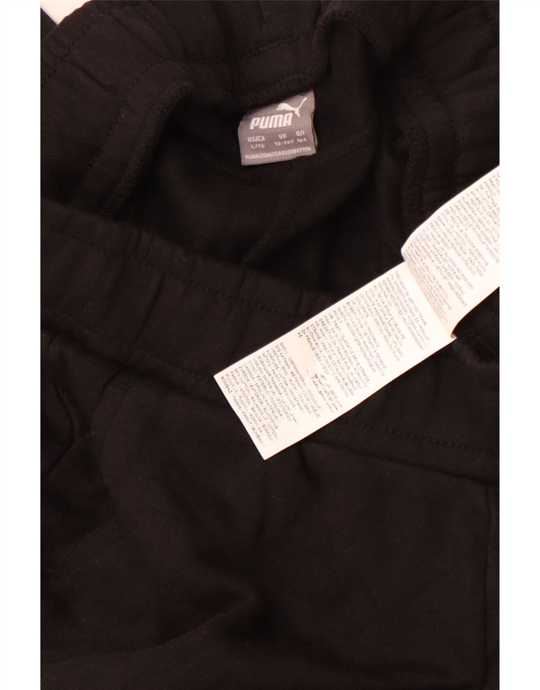 PUMA Boys Tracksuit Trousers Joggers 13-14 Years  Black Cotton