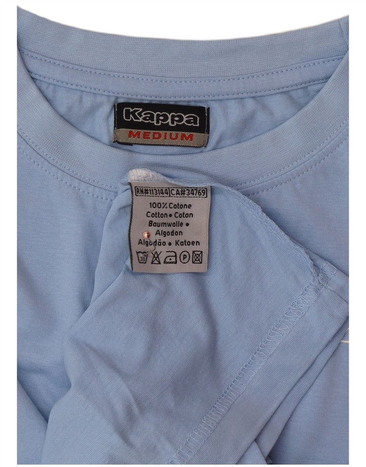 KAPPA Mens T-Shirt Top Medium Blue Cotton