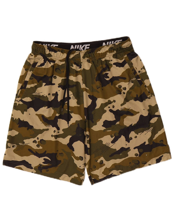 NIKE Mens Dri Fit Sport Shorts Large  Khaki Camouflage