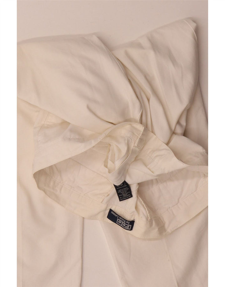 POLO RALPH LAUREN Mens Straight Chino Trousers W42 L34 White Cotton