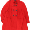Marks & Spencer Womens Military Double Breasted Coat UK 20 2XL Red