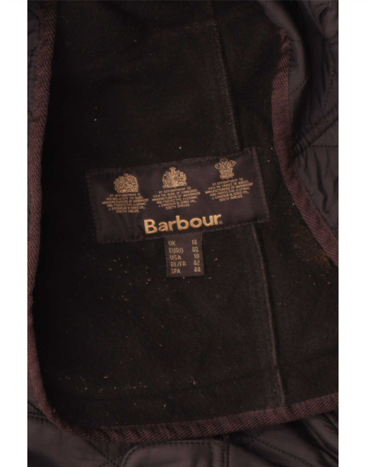 Barbour Womens Quilted Jacket UK 14 Large Black