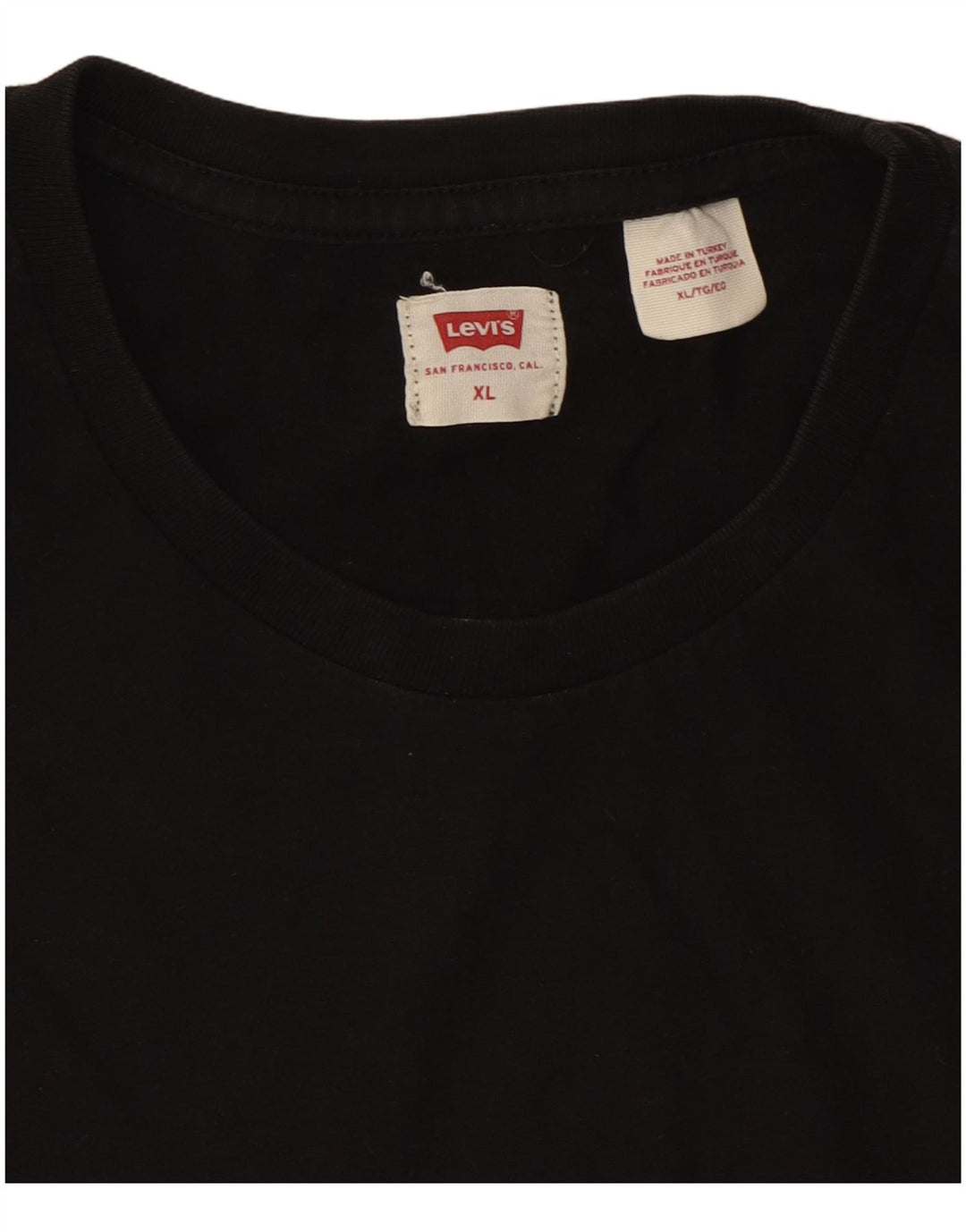 Levi's Mens T-Shirt Top XL Black