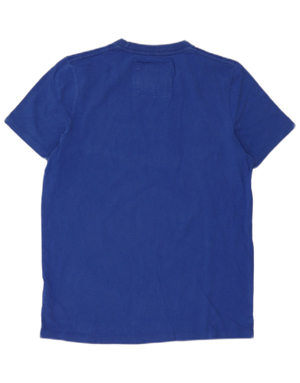 Abercrombie & Fitch Mens Muscle Graphic T-Shirt Top Medium Blue Cotton