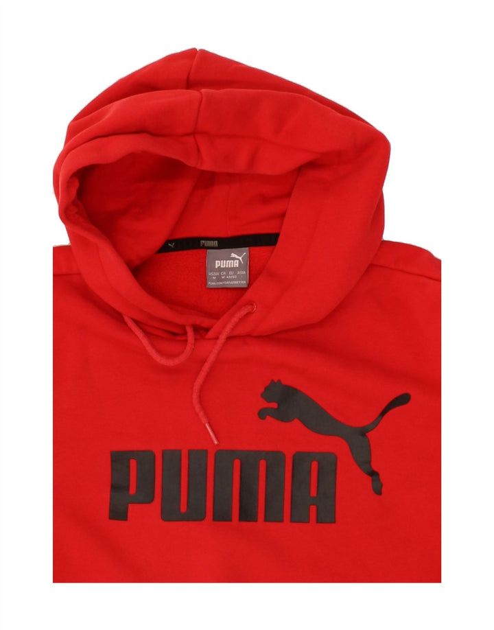 PUMA Womens Oversized Graphic Hoodie Jumper UK 14 Medium Red Vintage Puma and Second-Hand Puma from Messina Hembry 