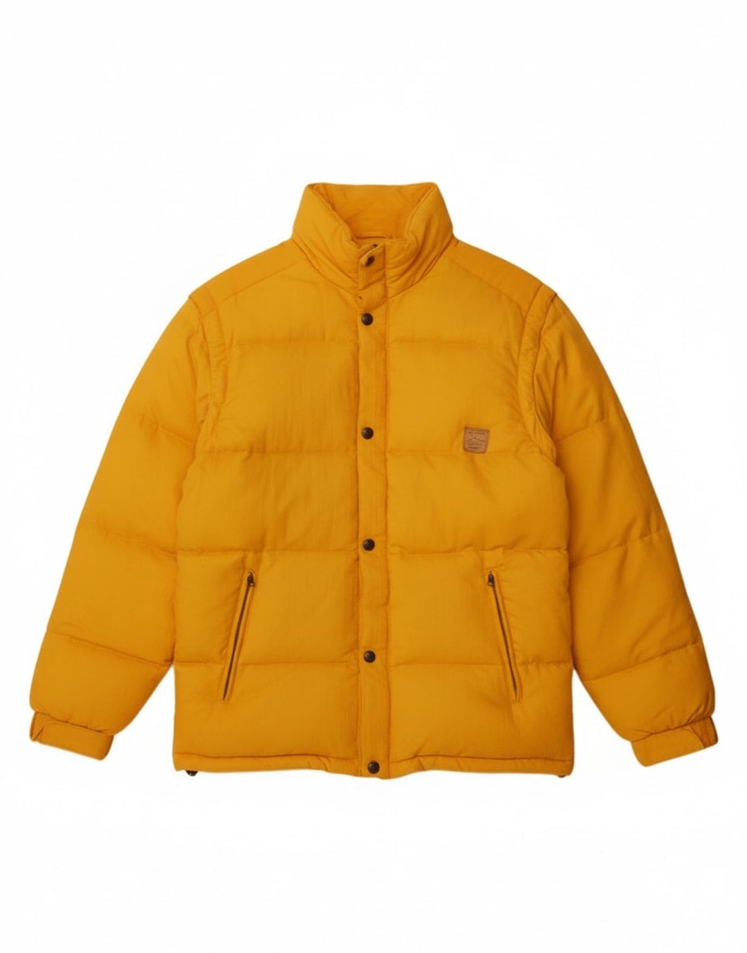 Vintage Mens Padded Jacket UK 40 Large Yellow Polyester