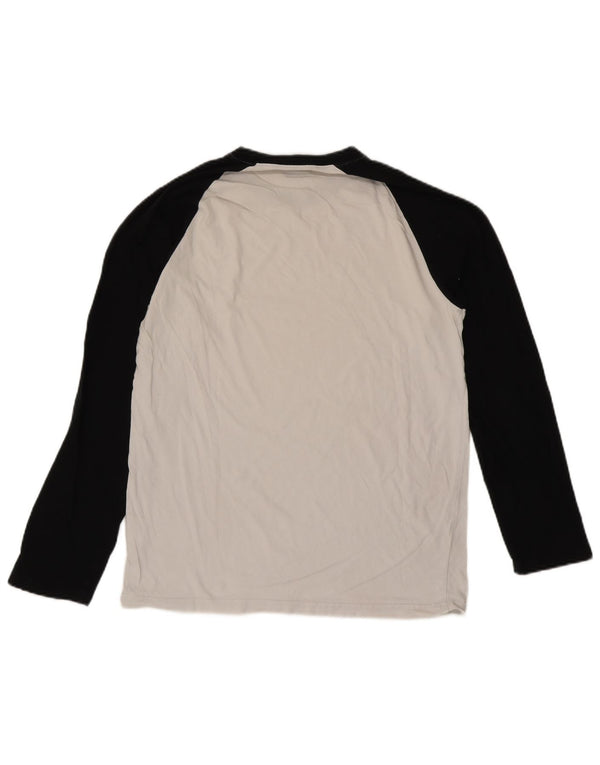 Dickies Mens Top Long Sleeve Large White Colourblock Cotton