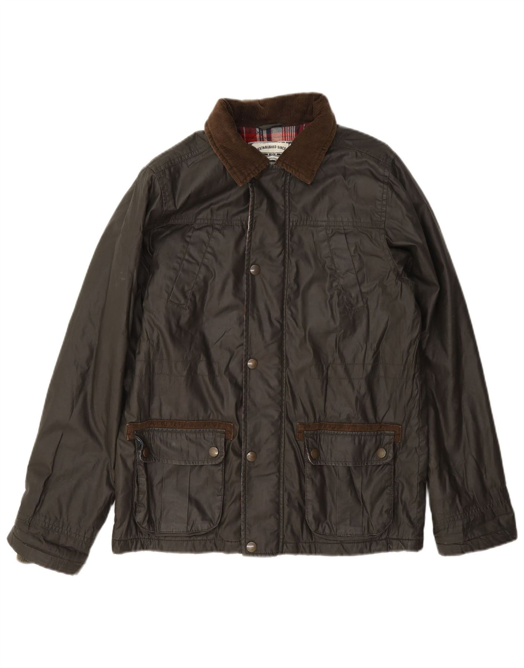Marks & Spencer Boys Waxed Cotton Jacket 13-14 Years Khaki