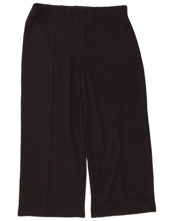 Marks & Spencer Womens Wide Leg Casual Trousers UK 20 2XL W40 L30 Black