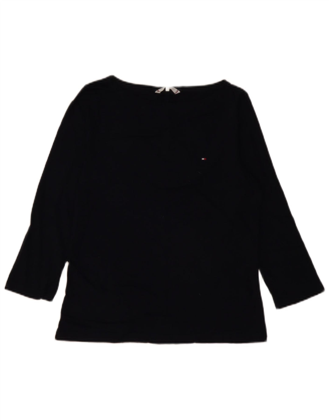 Tommy Hilfiger Womens Top 3/4 Sleeve UK 10 Small Navy Blue