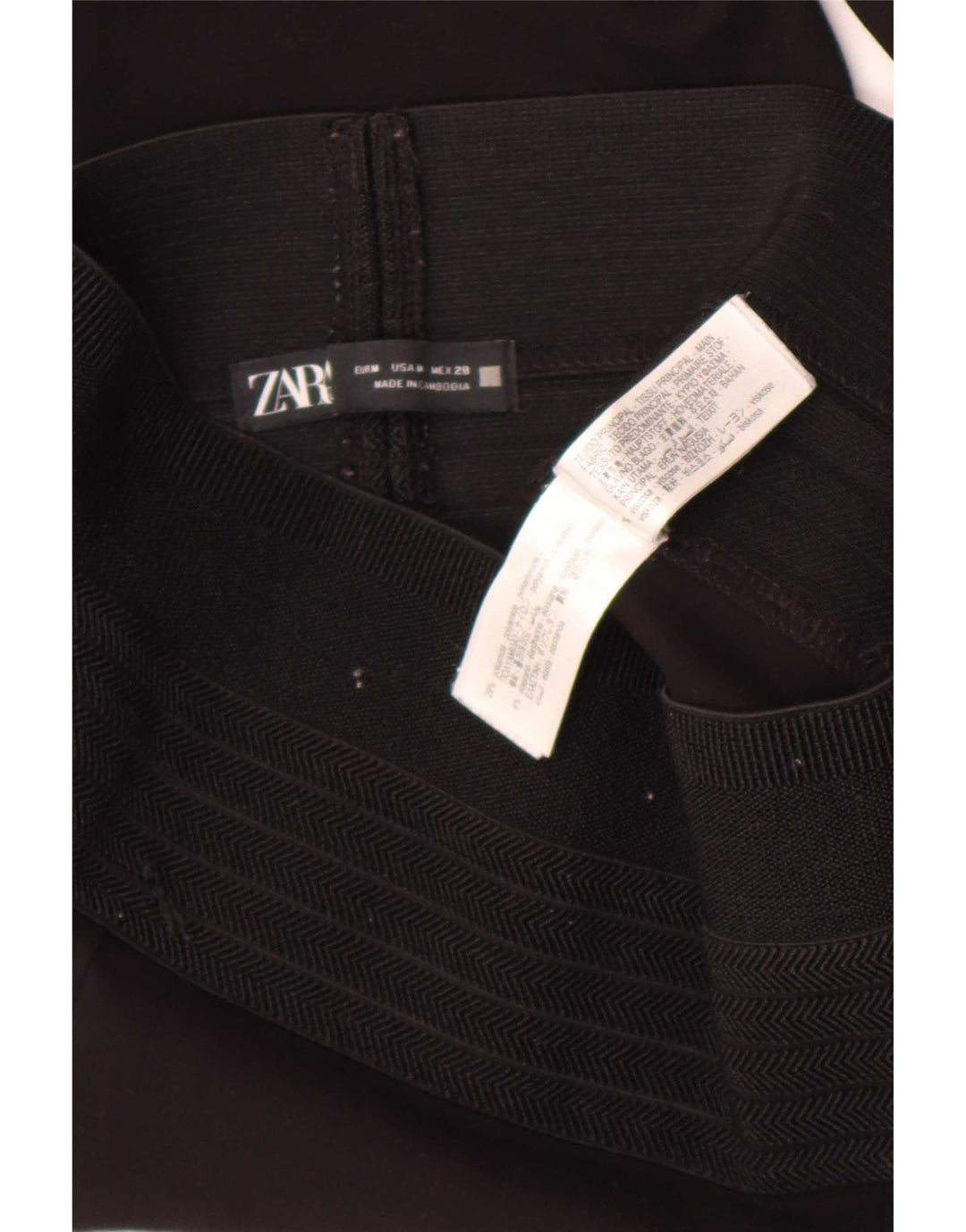 Zara Womens High Waist Leggings Medium Black Polyamide
