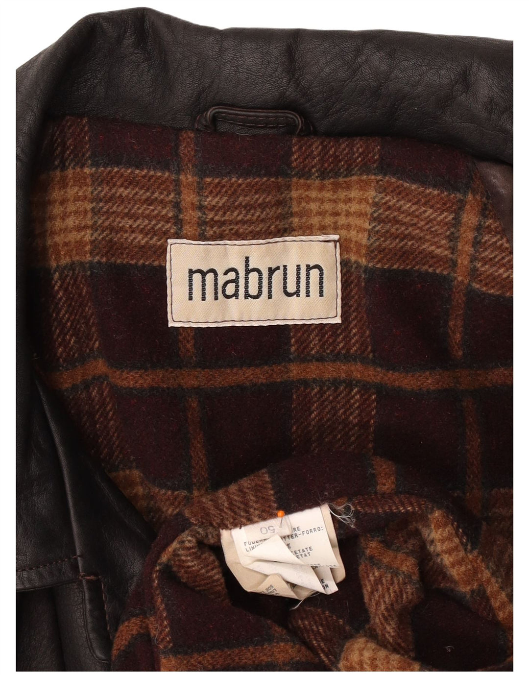 MABRUN Womens Oversized Leather Coat IT 50 XL Brown Leather