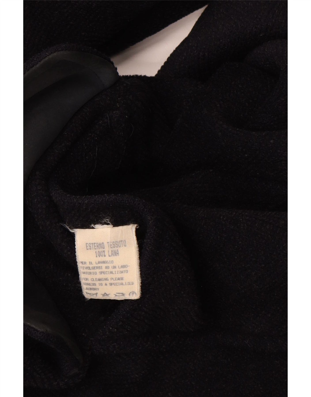 Vintage Mens Hooded Duffle Coat UK 42 XL Navy Blue Wool