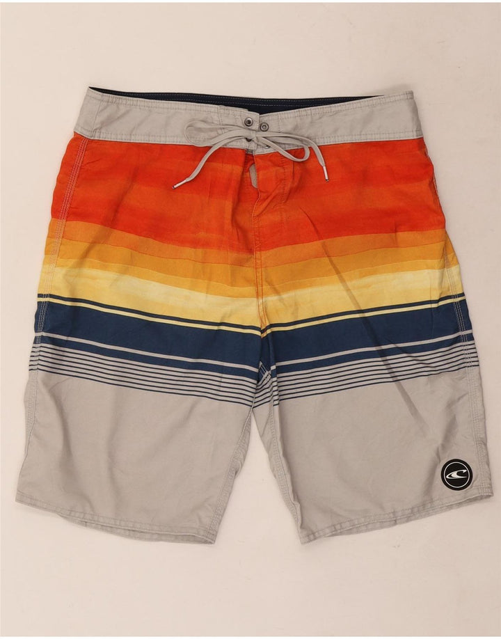 O'Neill Mens Swimming Shorts Large  Multicoloured Striped