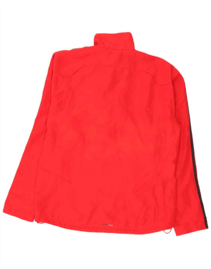 Adidas Mens Climacool Rain Jacket UK 40 Large Red Colourblock Polyester
