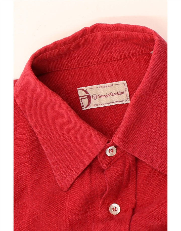 Sergio Tacchini Mens Shirt Medium Red