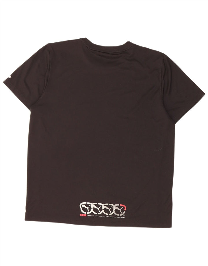 Puma Mens Graphic T-Shirt Top Medium Black
