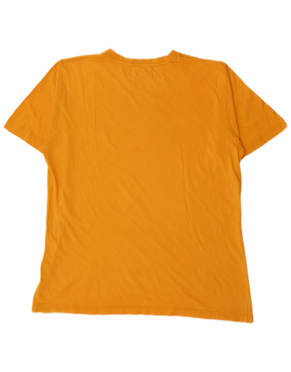 Kappa Mens Graphic T-Shirt Top XL Orange Cotton
