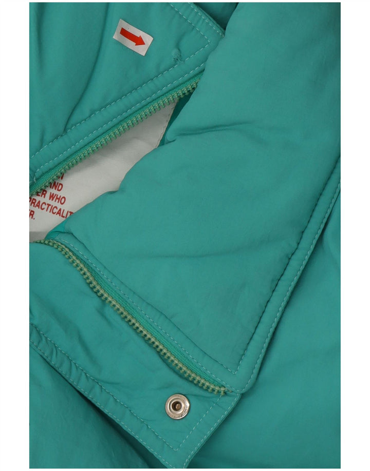 ELLESSE Mens Padded Jacket IT 54 2XL Turquoise Nylon 80s