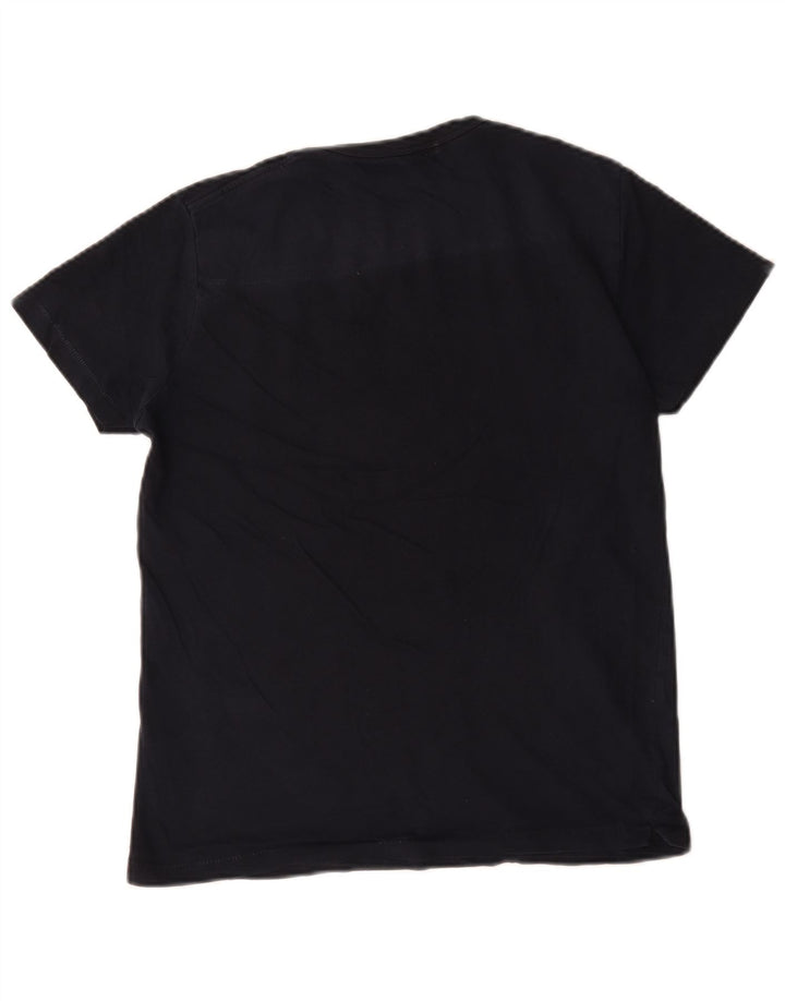 French Connection Mens T-Shirt Top Medium Navy Blue Cotton