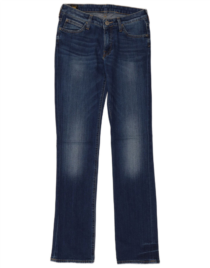 Lee Womens Marlin Straight Jeans W28 L33 Blue Cotton