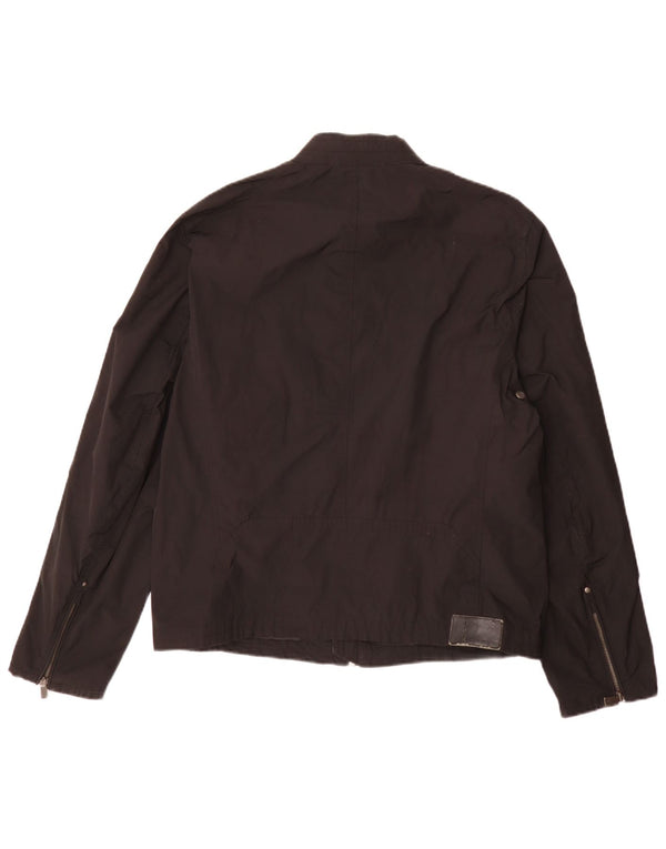 Trussardi Mens Biker Jacket UK 36 Small Black