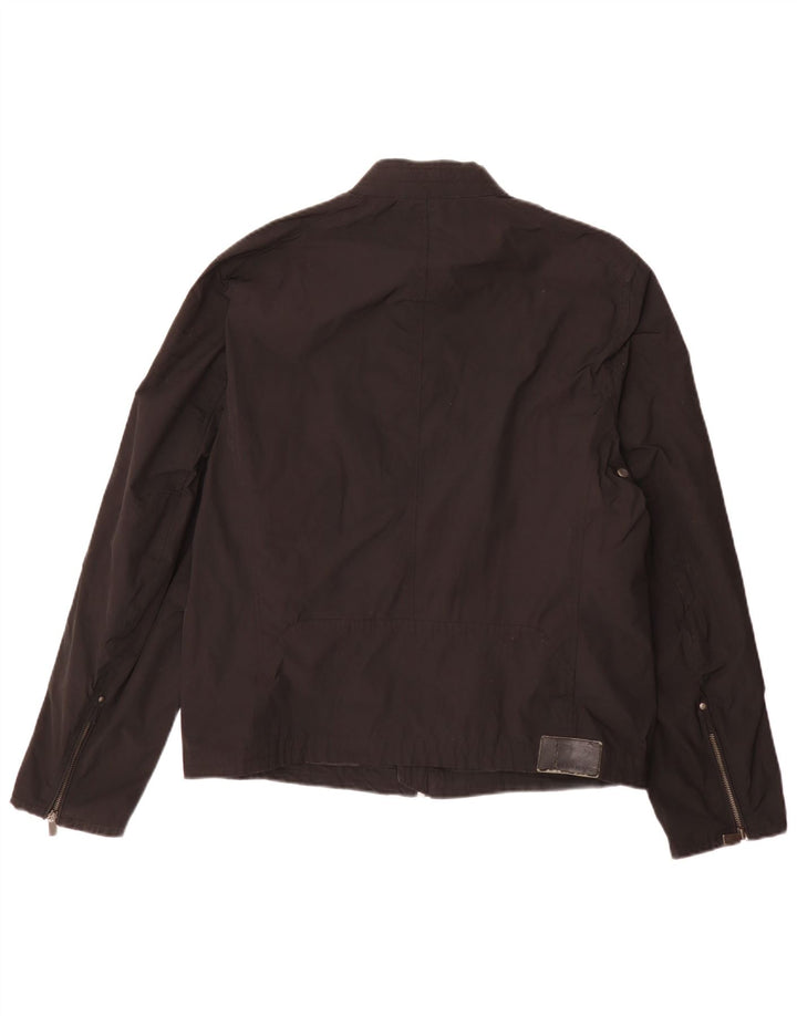 Trussardi Mens Biker Jacket UK 36 Small Black