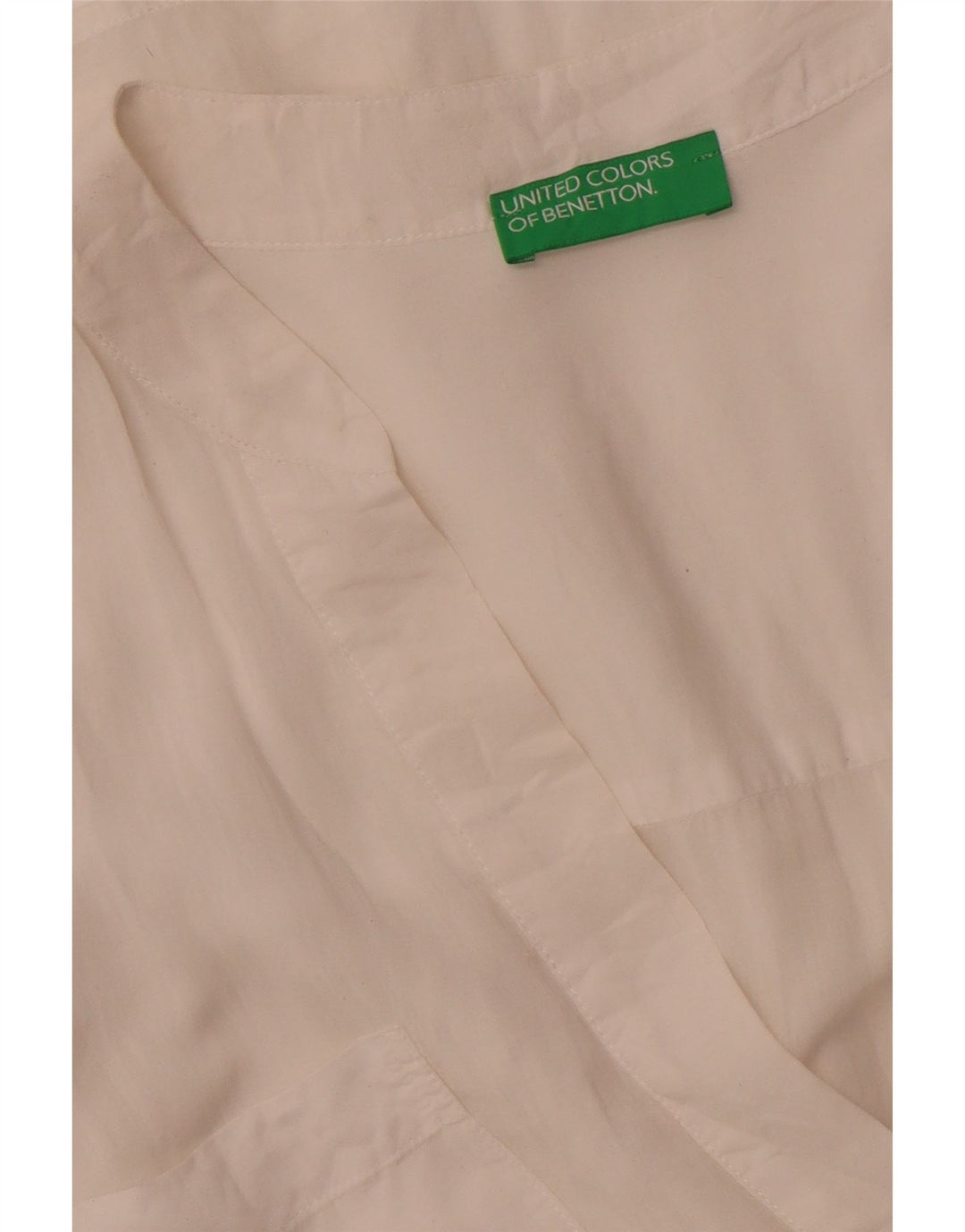 BENETTON Womens Long Sleeve Blouse Top UK 18 XL White