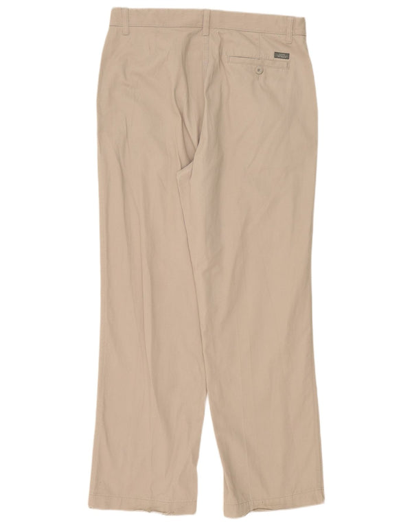 Marks & Spencer Mens Straight Chino Trousers W36 L31 Grey Polyester