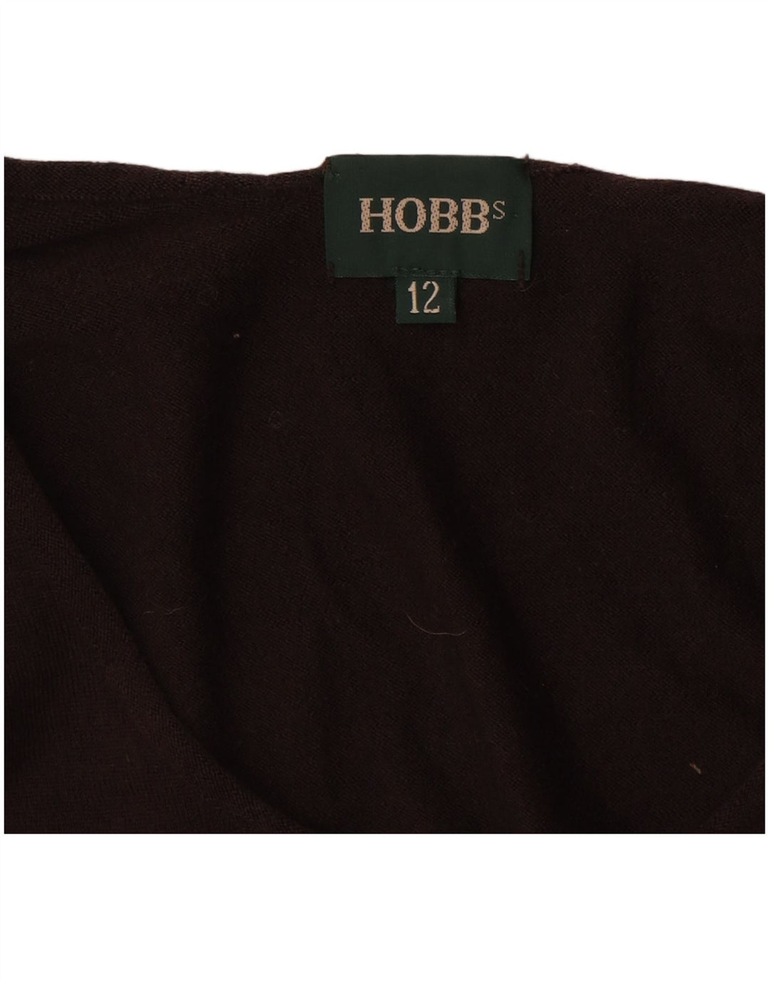 HOBBS Womens Boat Neck Jumper Sweater UK 12 Medium Brown New Wool