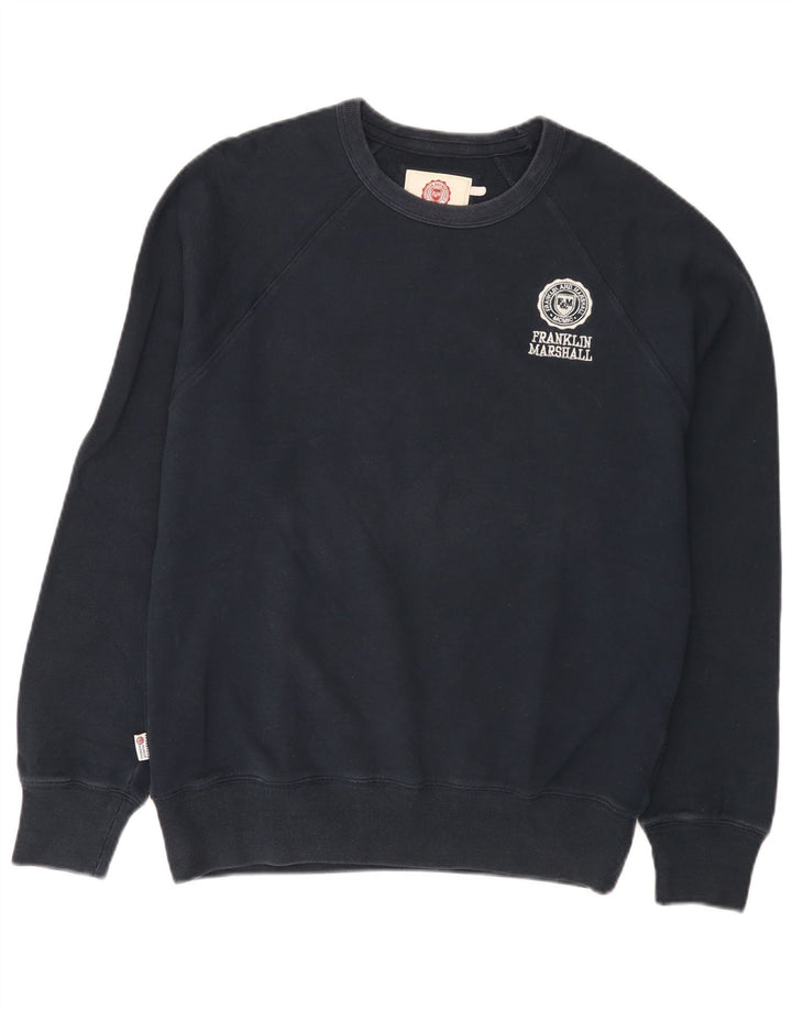 Franklin Marshall Mens Sweatshirt Jumper Medium Navy Blue
