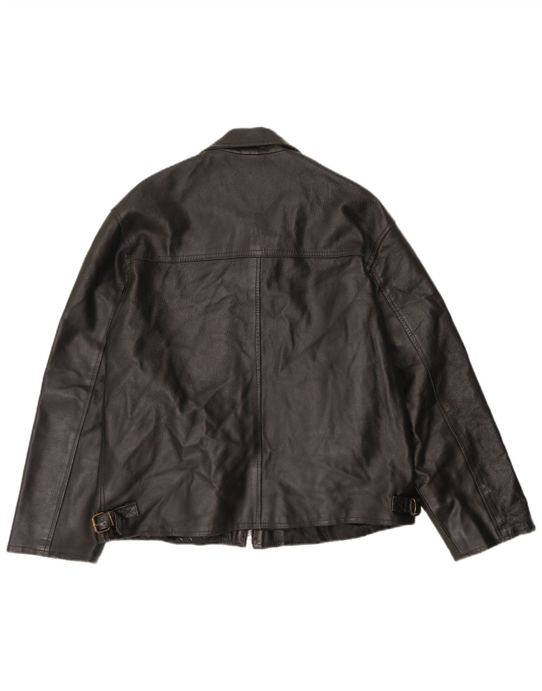 Vintage Mens Leather Jacket UK 40 Large Black Leather