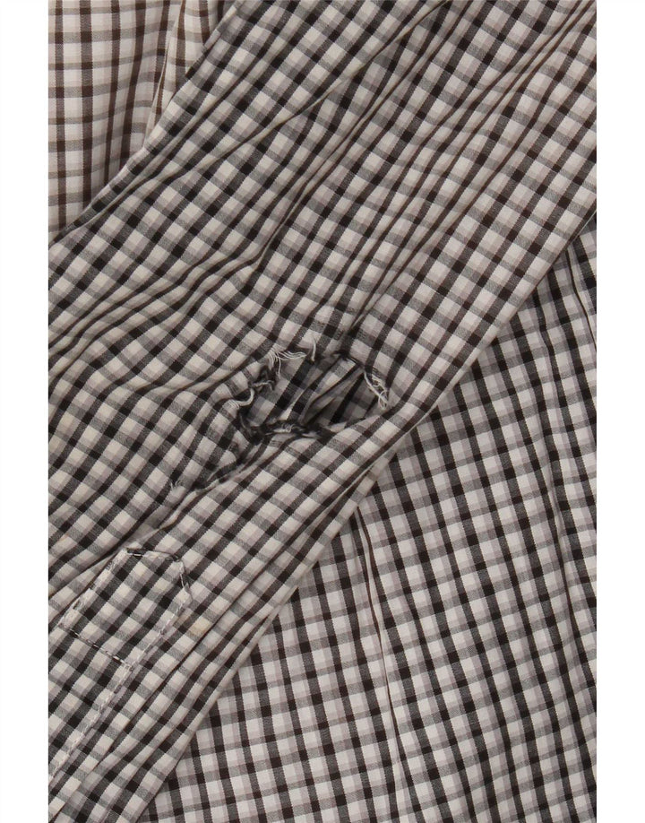 Carrera Mens Regular Fit Shirt Large Black Check Cotton