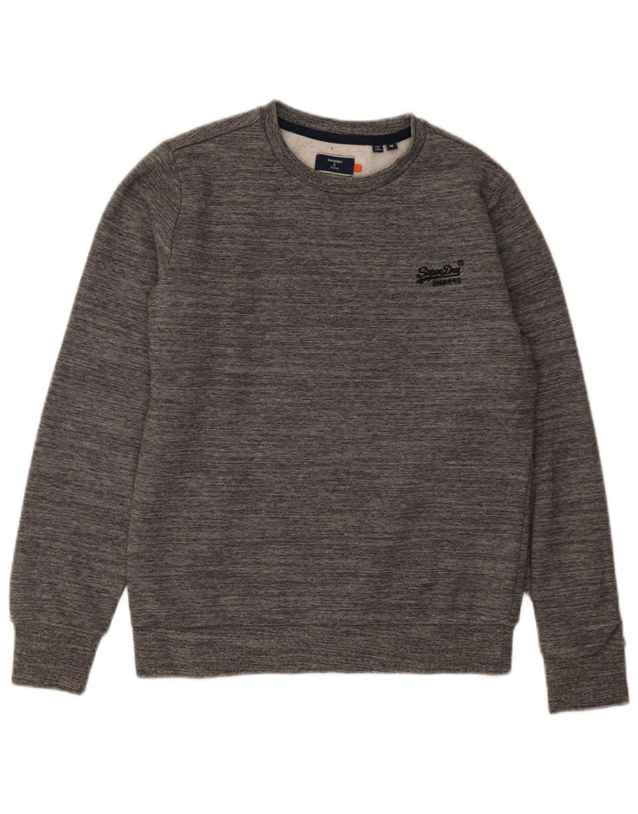 SUPERDRY Mens Sweatshirt Jumper Medium Navy Blue Cotton