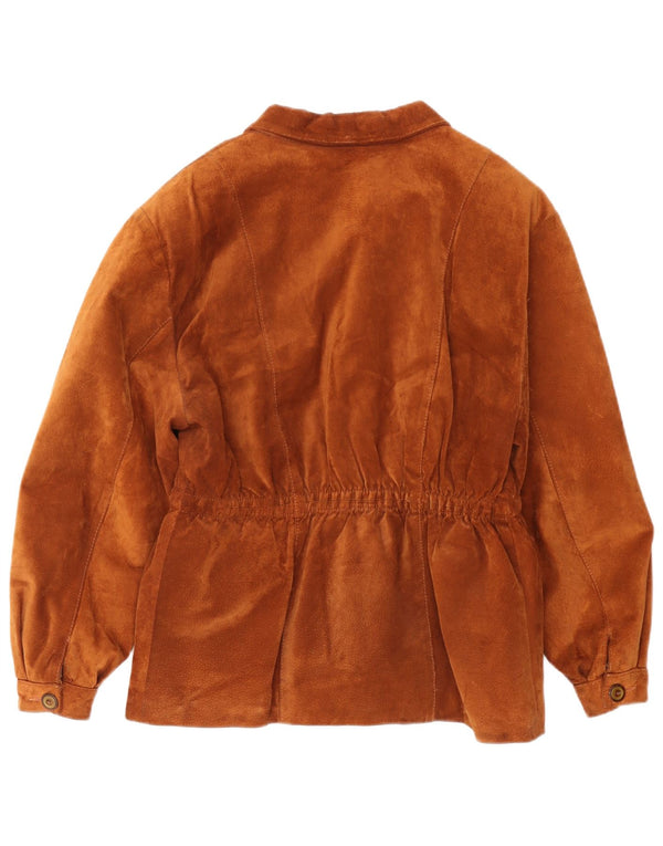 Vintage Mens Suede Jacket UK 36 Small Brown