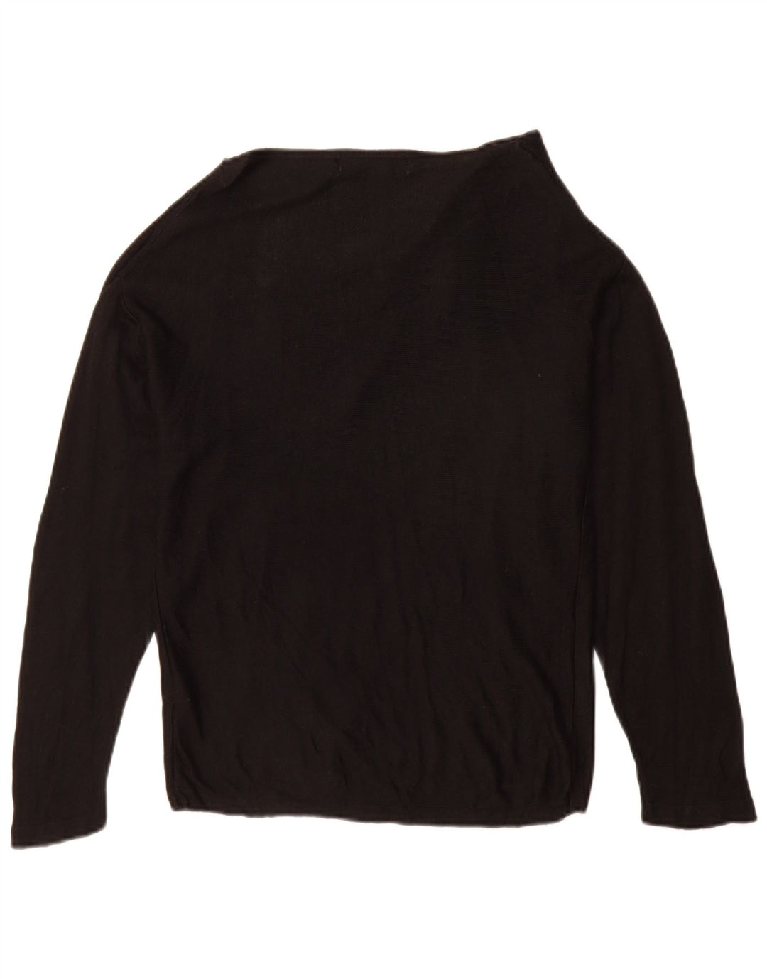 Zara Womens Top Long Sleeve UK 14 Medium Black Viscose