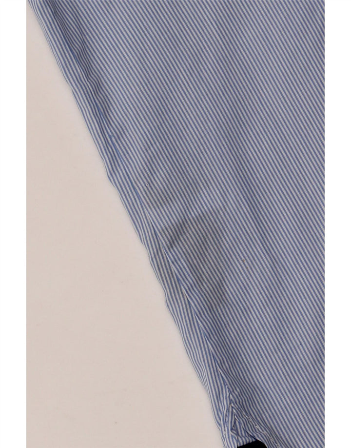 TOMMY HILFIGER Womens Shirt UK 20 2XL Blue Pinstripe Cotton