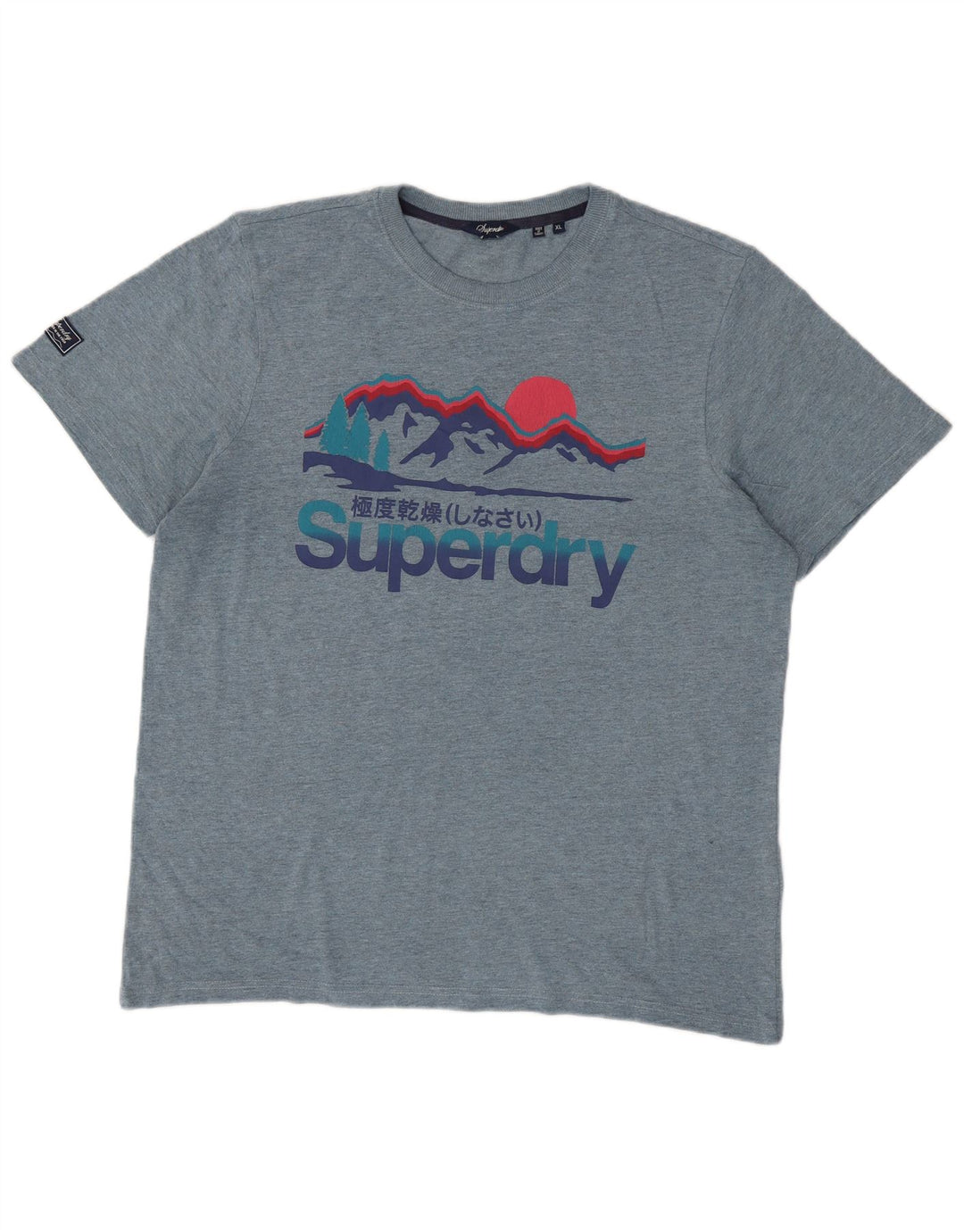 Superdry Mens Graphic T-Shirt Top XL Blue