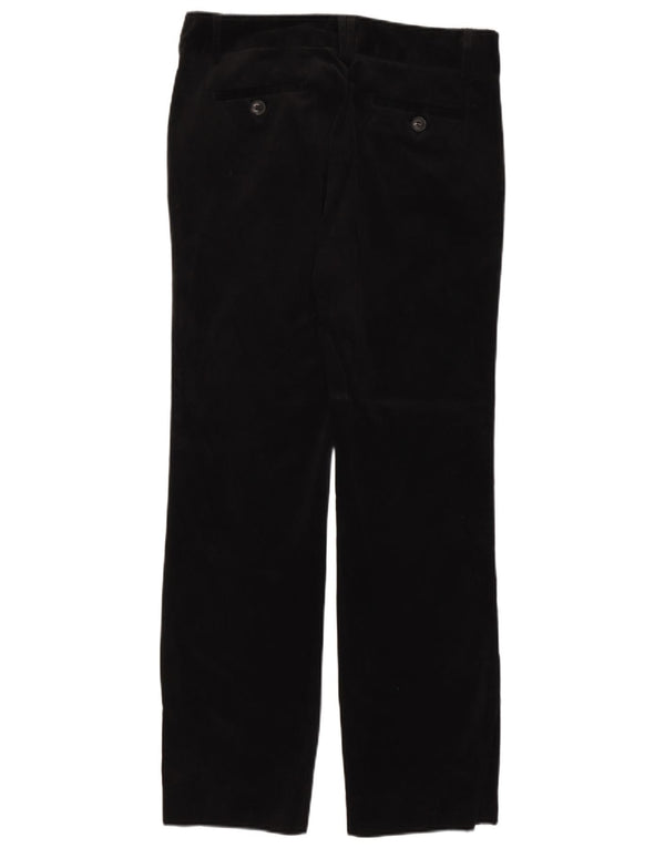 Zara Womens Straight Corduroy Trousers EU 38 Small W28 L29 Black Cotton