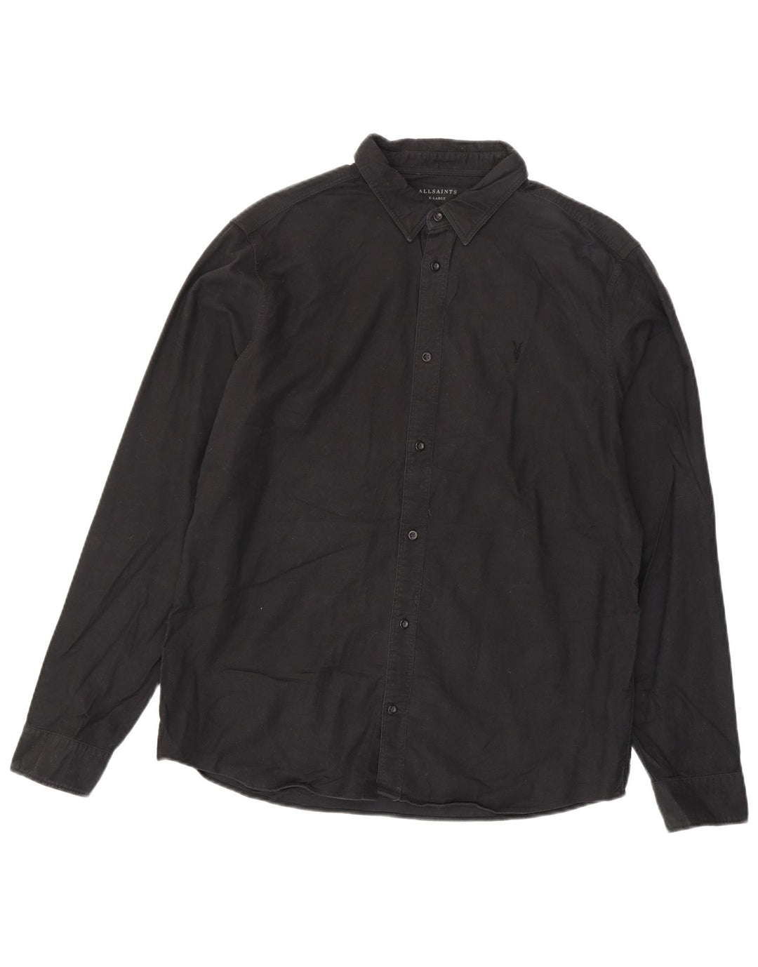ALL SAINTS Mens Shirt XL Black Cotton