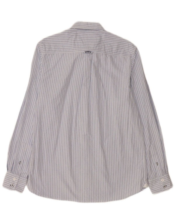 CREW CLOTHING Mens Classic Fit Shirt Large Blue Pinstripe Cotton