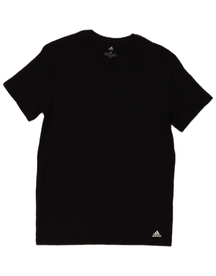 ADIDAS Mens T-Shirt Top Medium Black Cotton