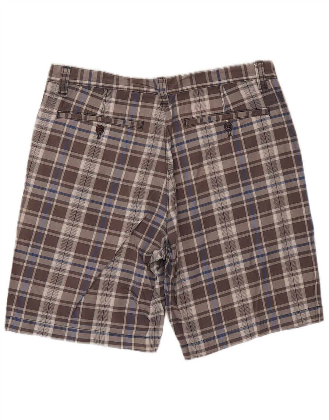 EDDIE BAUER Mens Chino Shorts W34 Large Grey Check