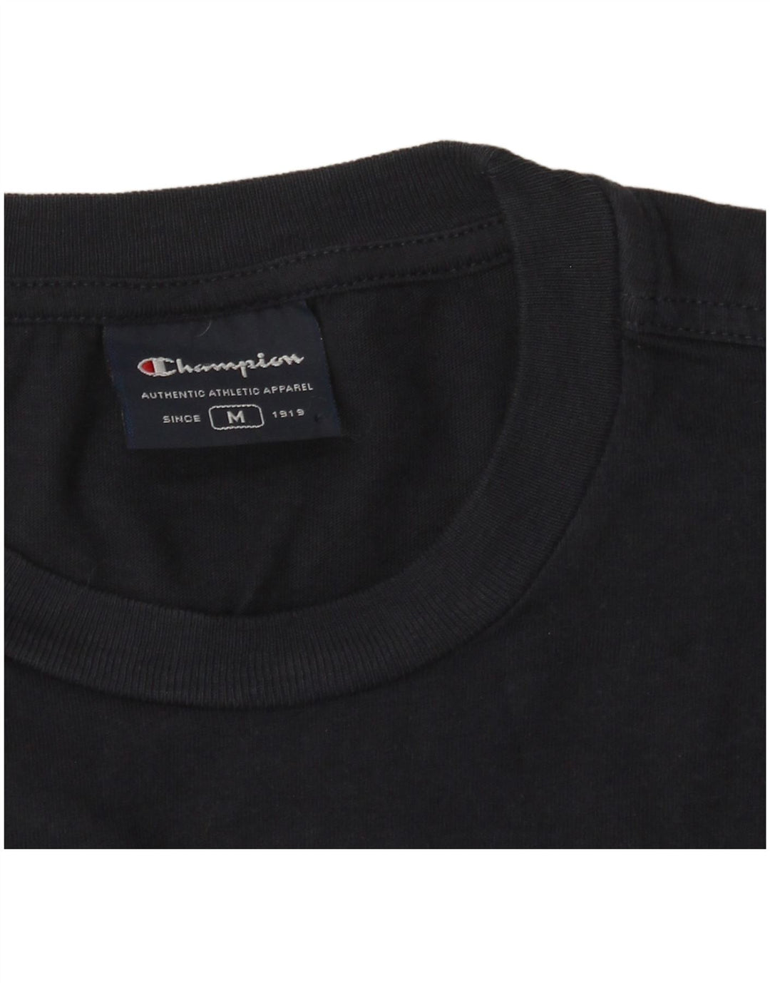 Champion Womens Graphic T-Shirt Top UK 14 Medium Navy Blue